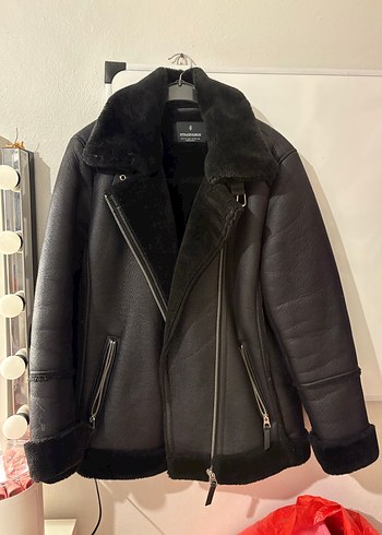 Kadın Biker Ceket Kürklü