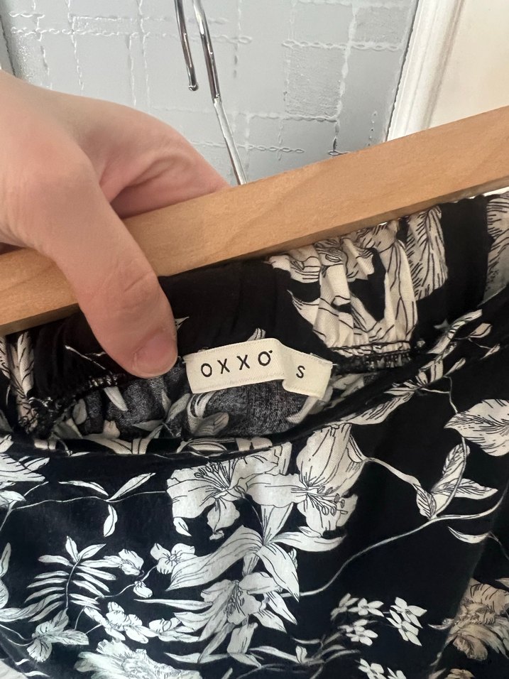 Bohem Siyah Çiçek Desenli Uzun Etek - Görsel 4