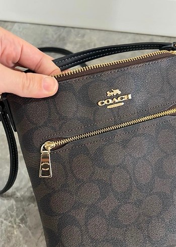 Coach Kahverengi Deri Fermuarlı Kadın Çanta - Görsel 2