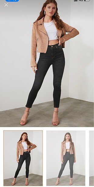 Siyah Yüksek Bel Skinny Jean