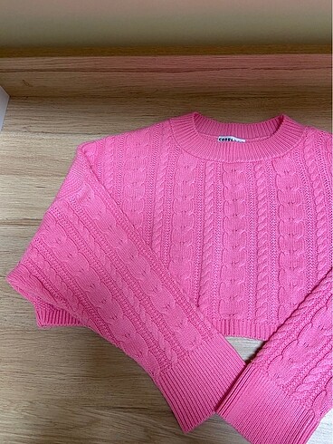 m Beden pembe Renk Pembe crop kazak