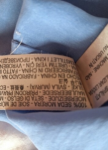 s Beden mavi Renk Massimo Dutti ipek gömlek