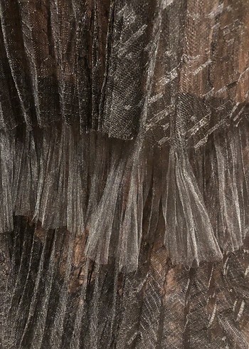 Siyah Kat Kat Fırfırlı Uzun Abiye Elbise Özgür Masur tasarım - Görsel 11