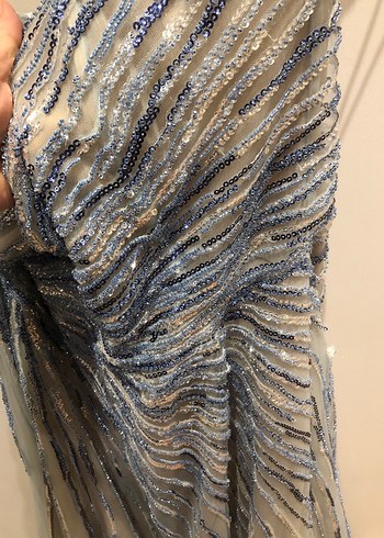 Vakko couture 40 bedene uygun yandan ve omuzdan kuşaklı abiye - Görsel 15