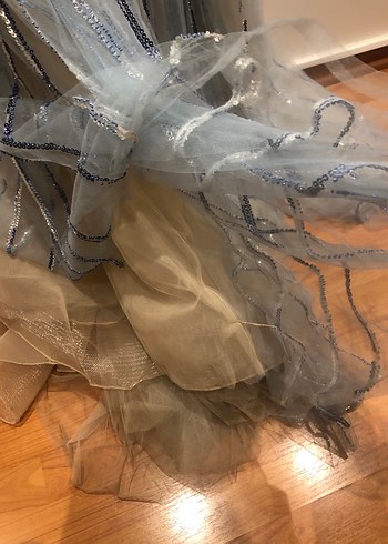 Vakko couture 40 bedene uygun yandan ve omuzdan kuşaklı abiye - Görsel 10