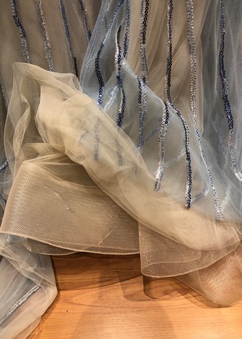 Vakko couture 40 bedene uygun yandan ve omuzdan kuşaklı abiye - Görsel 6