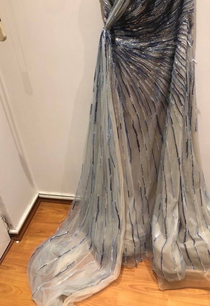 Vakko couture 40 bedene uygun yandan ve omuzdan kuşaklı abiye - Görsel 4