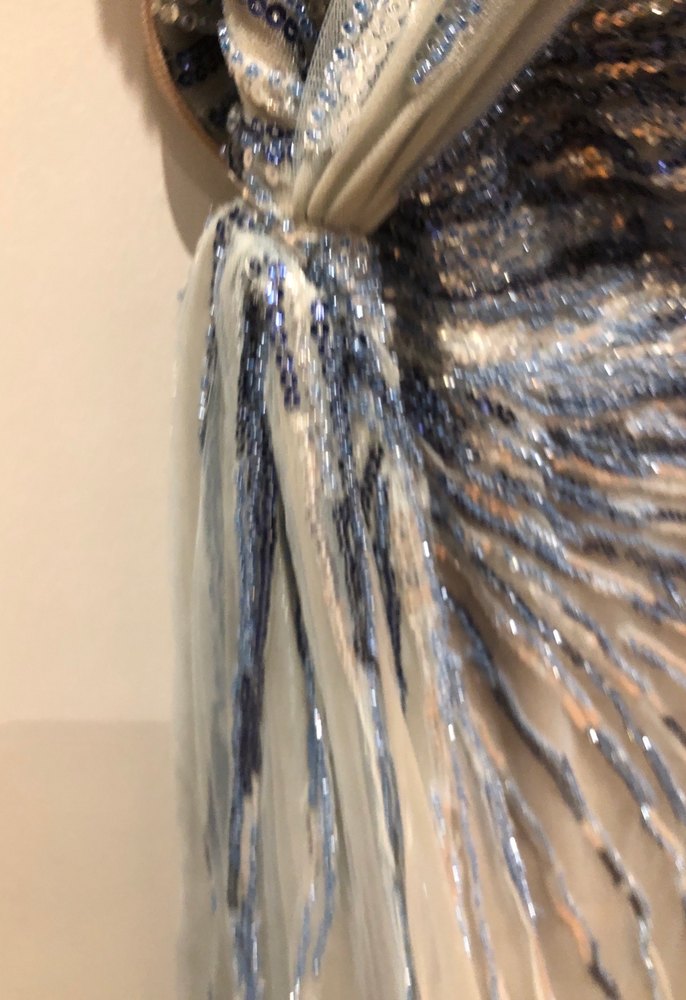 Vakko couture 40 bedene uygun yandan ve omuzdan kuşaklı abiye - Görsel 3