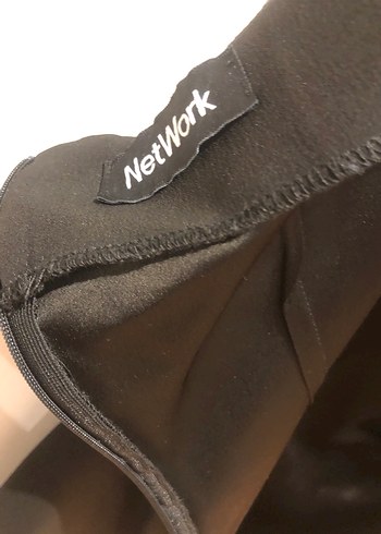 Network marka 40 beden siyah boyundan bağlı önü dantel abiye - Görsel 7