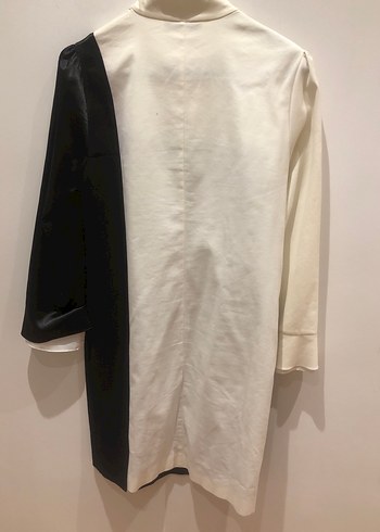 Derishow,40 beden,tek kolu saten, siyah beyaz şık elbise - Görsel 7