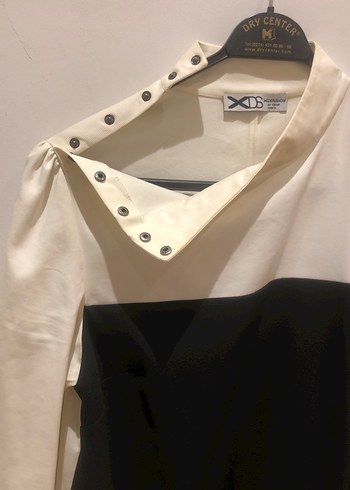 Derishow,40 beden,tek kolu saten, siyah beyaz şık elbise - Görsel 10