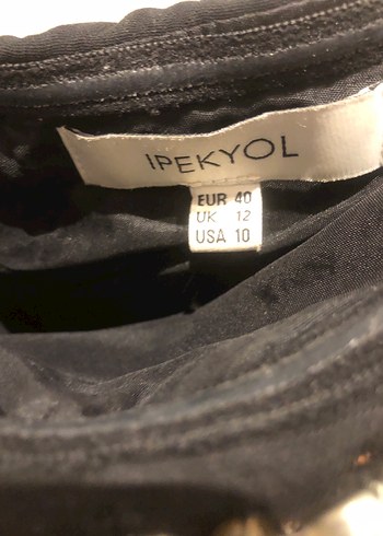 İpekyol marka, 40 beden, tek omuzlu, önü payetli gece elbisesi - Görsel 2