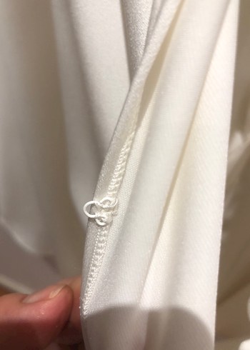 Vakko 38 beden beyaz mini abiye kollar etek volanlı arka düğmeli - Görsel 5