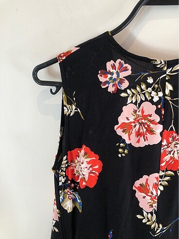 Koton desenli v yaka kolsuz önden bağlamalı bel kısmı kemerli el - Görsel 7