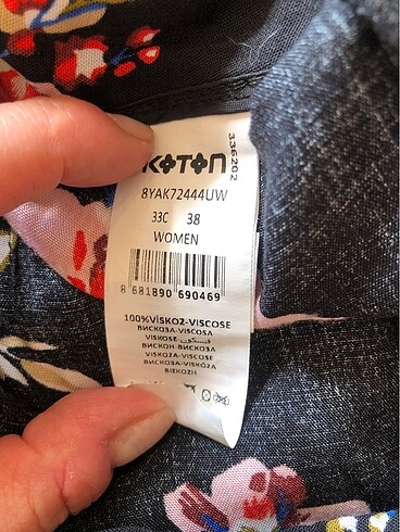 Koton marka desenli yandan bağlamalı uzun etek - Görsel 5