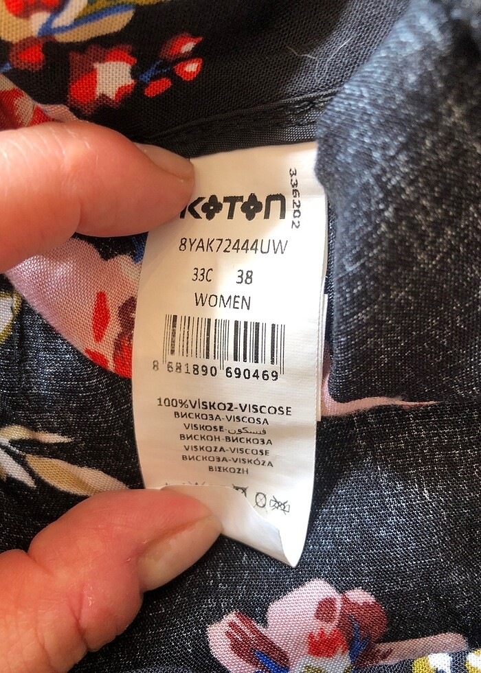 Koton marka desenli yandan bağlamalı uzun etek - Görsel 5