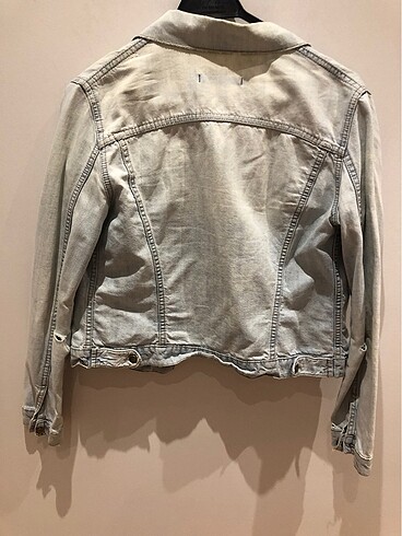 Limon marka açık mavi kot ceket orijinali yıpratılmıştır - Görsel 7