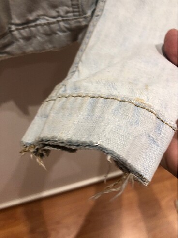 Limon marka açık mavi kot ceket orijinali yıpratılmıştır - Görsel 6