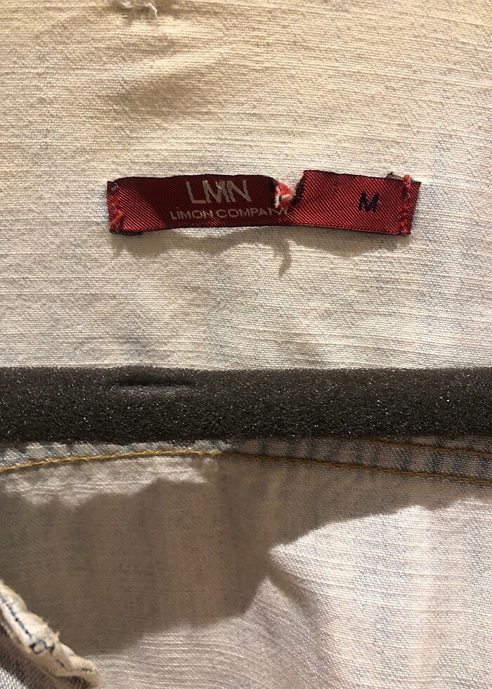 Limon marka açık mavi kot ceket orijinali yıpratılmıştır - Görsel 2