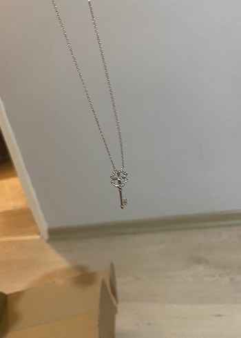 925 ayar gümüş bronz anahtar kolye - Görsel 2