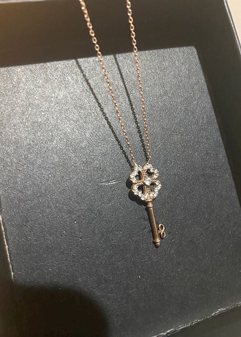 925 ayar gümüş bronz anahtar kolye - Görsel 5