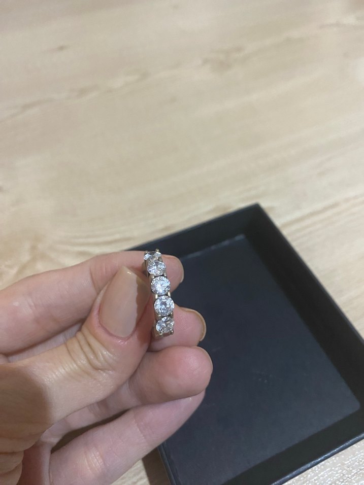 925 ayar gümüş 5taş yüzk - Görsel 3