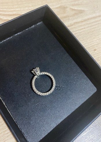 Tamtur tektaş gümüş Yüzük - Görsel 2