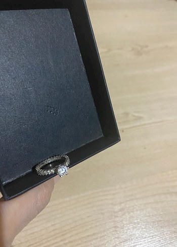 Tamtur tektaş gümüş Yüzük - Görsel 3