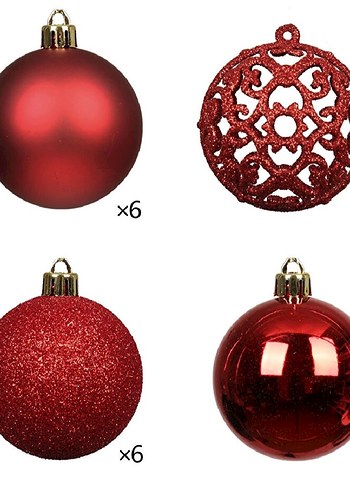 KARACA dan Kırmızı Yeni Yıl Süsleme Topları Seti - Görsel 3