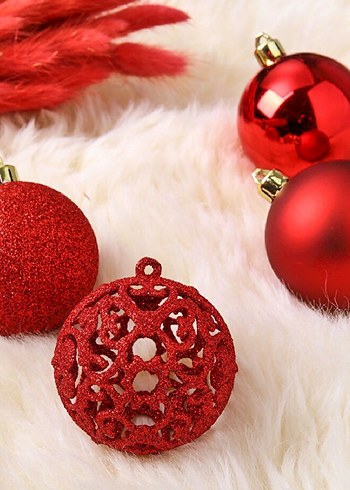 KARACA dan Kırmızı Yeni Yıl Süsleme Topları Seti - Görsel 4