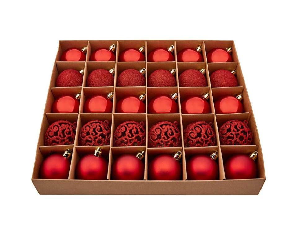 KARACA dan Kırmızı Yeni Yıl Süsleme Topları Seti - Görsel 2