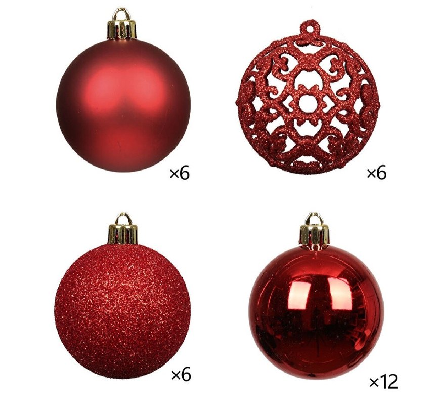 KARACA dan Kırmızı Yeni Yıl Süsleme Topları Seti - Görsel 3