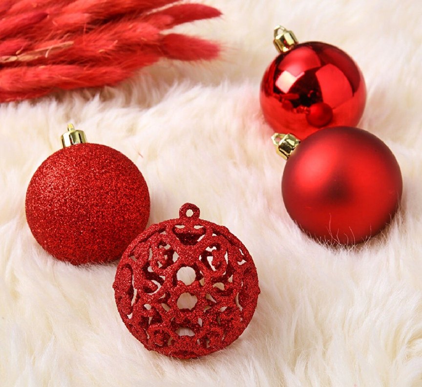 KARACA dan Kırmızı Yeni Yıl Süsleme Topları Seti - Görsel 4