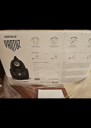 Karaca Vantuz f2 LED ışıklı Siyah ve Gri Elektrikli Süpürge - Görsel 6