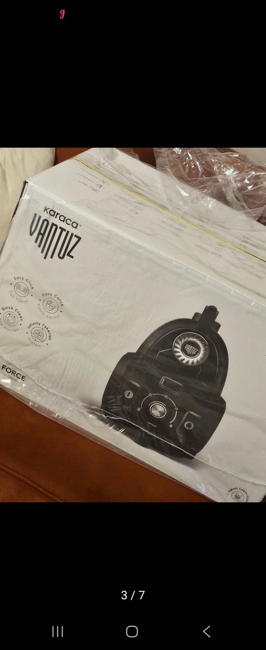 Karaca Vantuz f2 LED ışıklı Siyah ve Gri Elektrikli Süpürge - Görsel 3