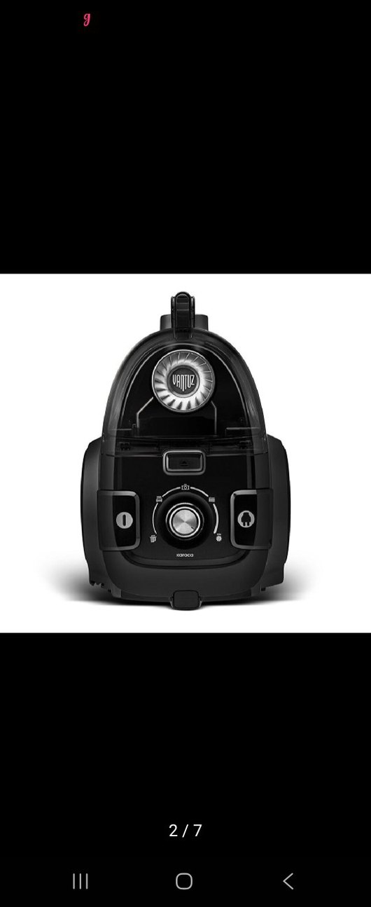 Karaca Vantuz f2 LED ışıklı Siyah ve Gri Elektrikli Süpürge - Görsel 2