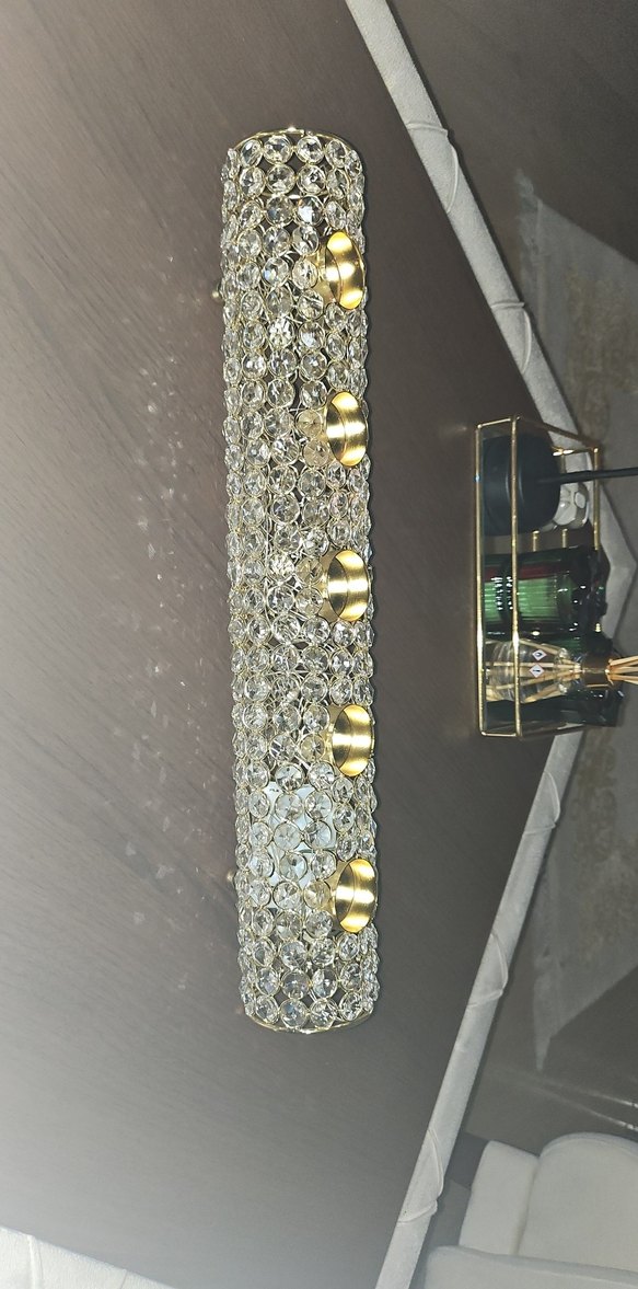 kristal taşlı 5li mumluk - Görsel 3