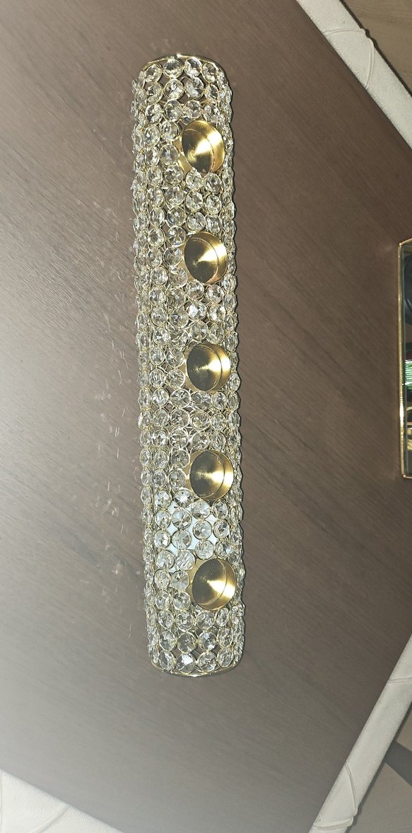 kristal taşlı 5li mumluk - Görsel 5