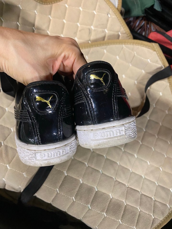 Kadın Siyah Rugan Yüksek Topuklu Spor Ayakkabı - Görsel 3