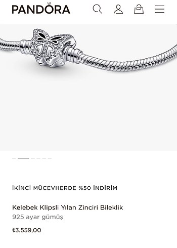 Gri Zincir Detaylı Kadın Bileklik - Görsel 4