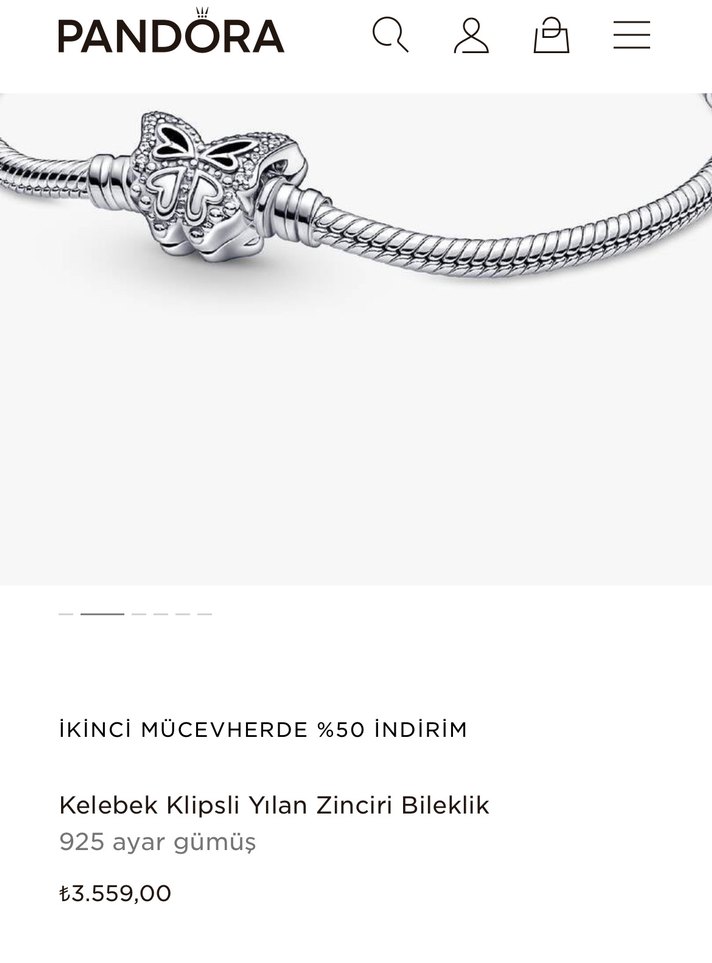 Gri Zincir Detaylı Kadın Bileklik - Görsel 4