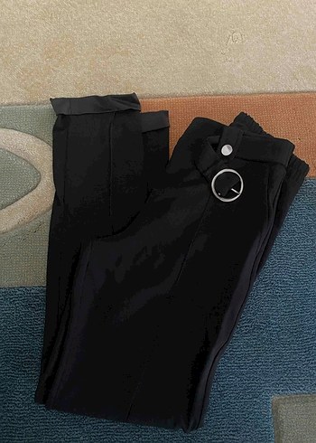 Tokalı Siyah Kumaş Pantolon - Görsel 2