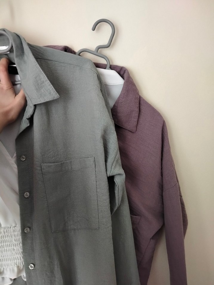 Uzun Kollu Pastel Rahat 2 Adet Gömlek - Görsel 3