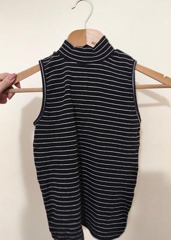 Siyah Çizgili Bluz - Görsel 2