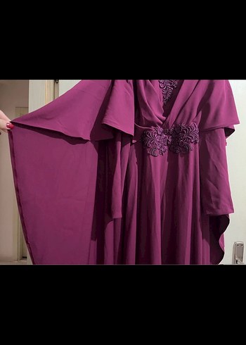 Bordo Tesettür Abiye - Görsel 5