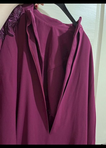 Bordo Tesettür Abiye - Görsel 6