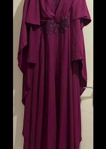 Bordo Tesettür Abiye - Görsel 2