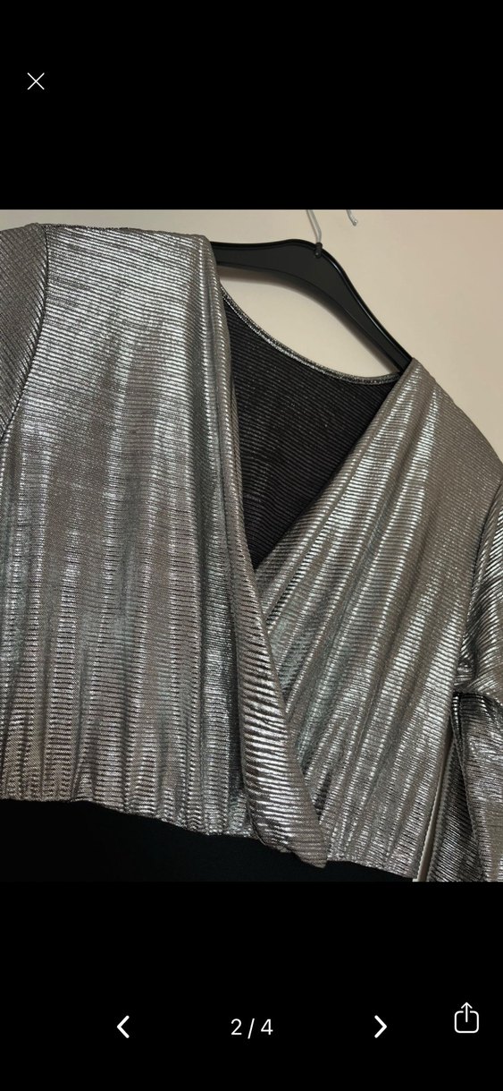 Kadın Gri V Yaka Uzun Kollu Tulum - Görsel 2