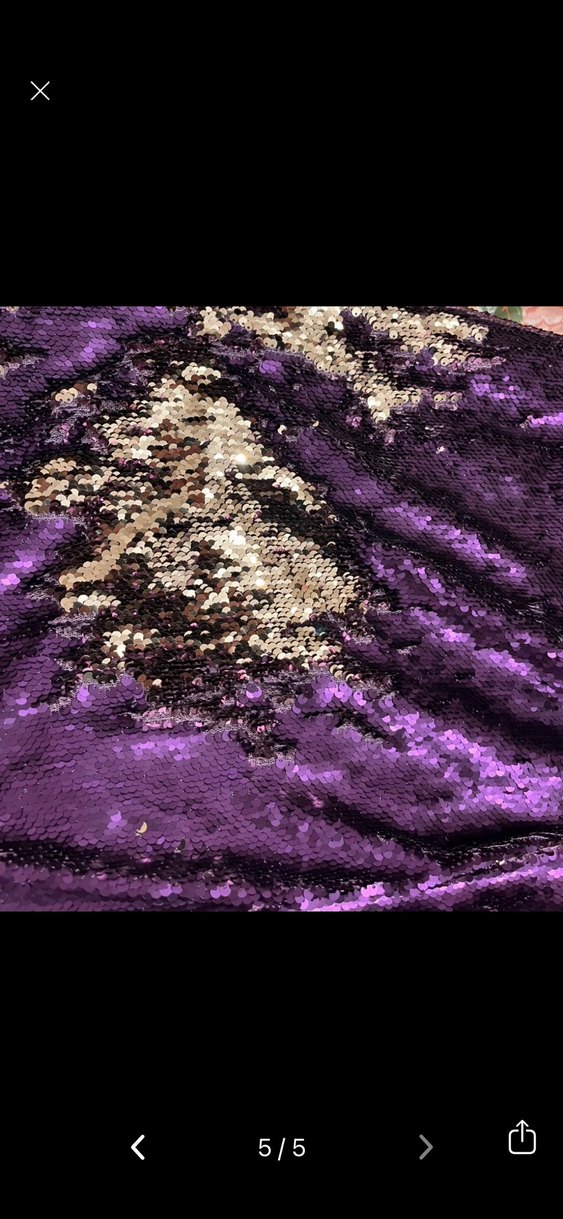 Mini Mor Parlak Kadın Abiye Elbise - Görsel 4