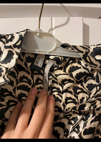 Siyah  Desenli Uzun Kollu Elbise - Görsel 3